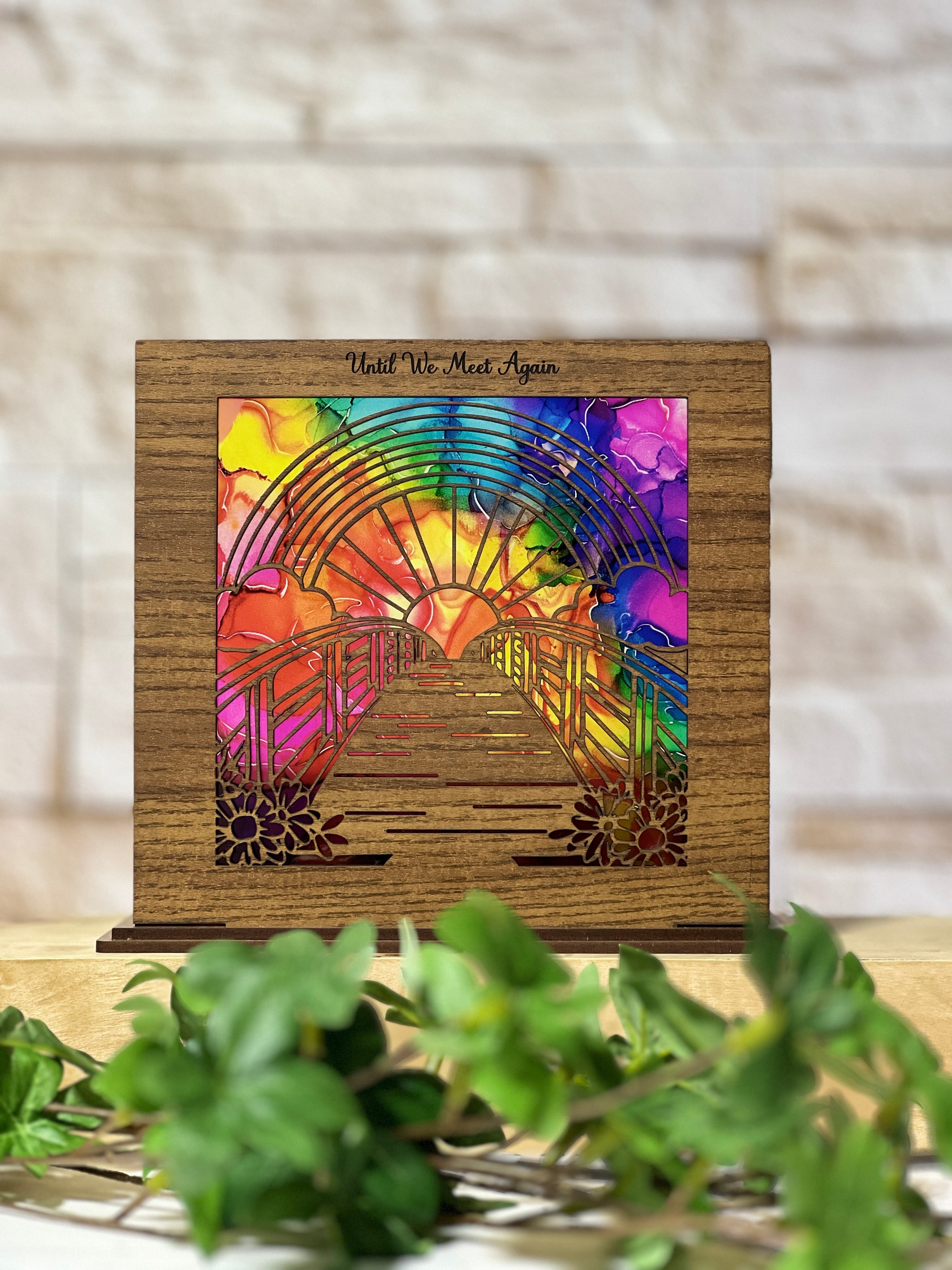 Rainbow Bridge Memorial Shelf Sitter SS005