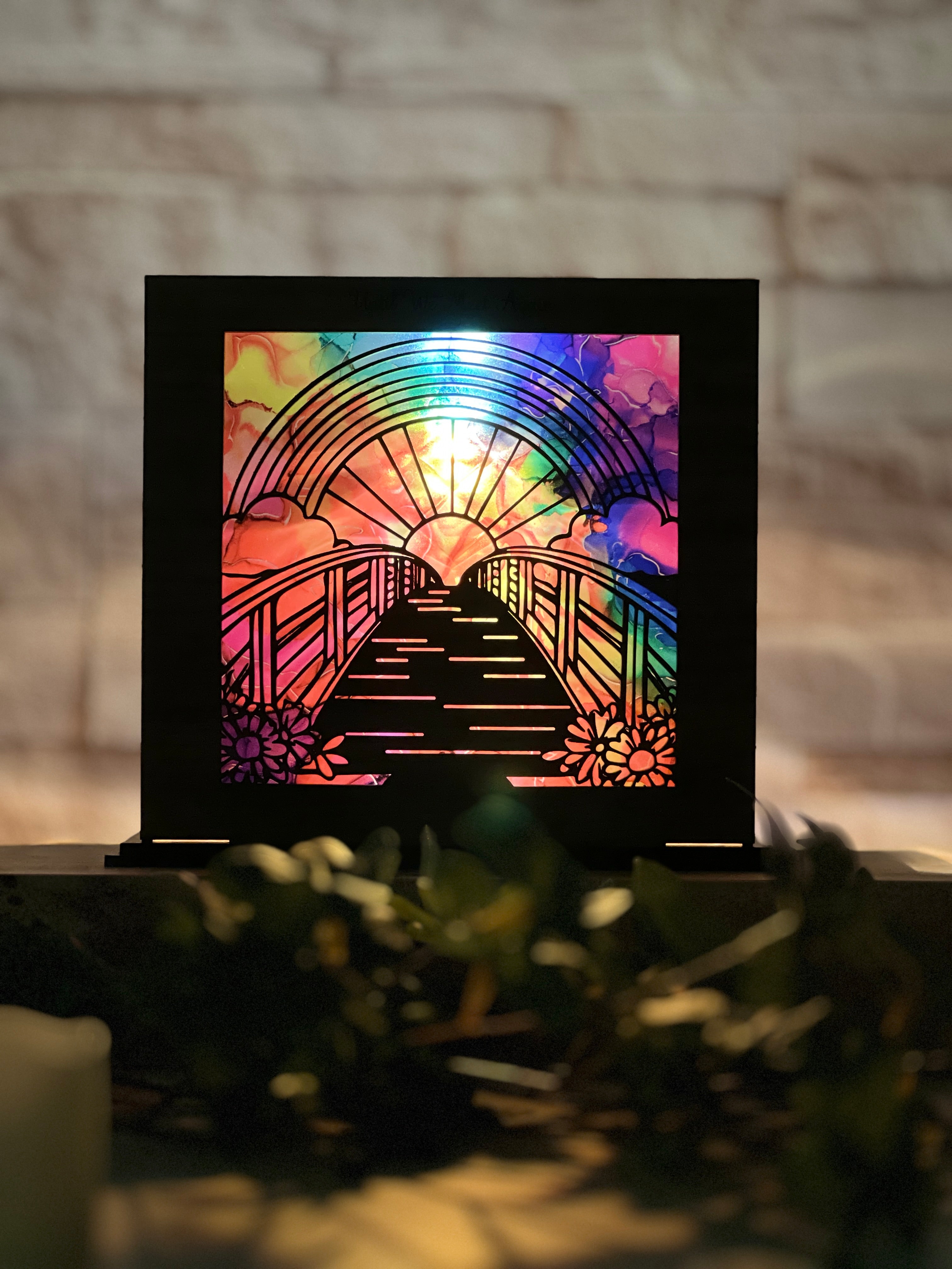 Rainbow Bridge Memorial Shelf Sitter SS005