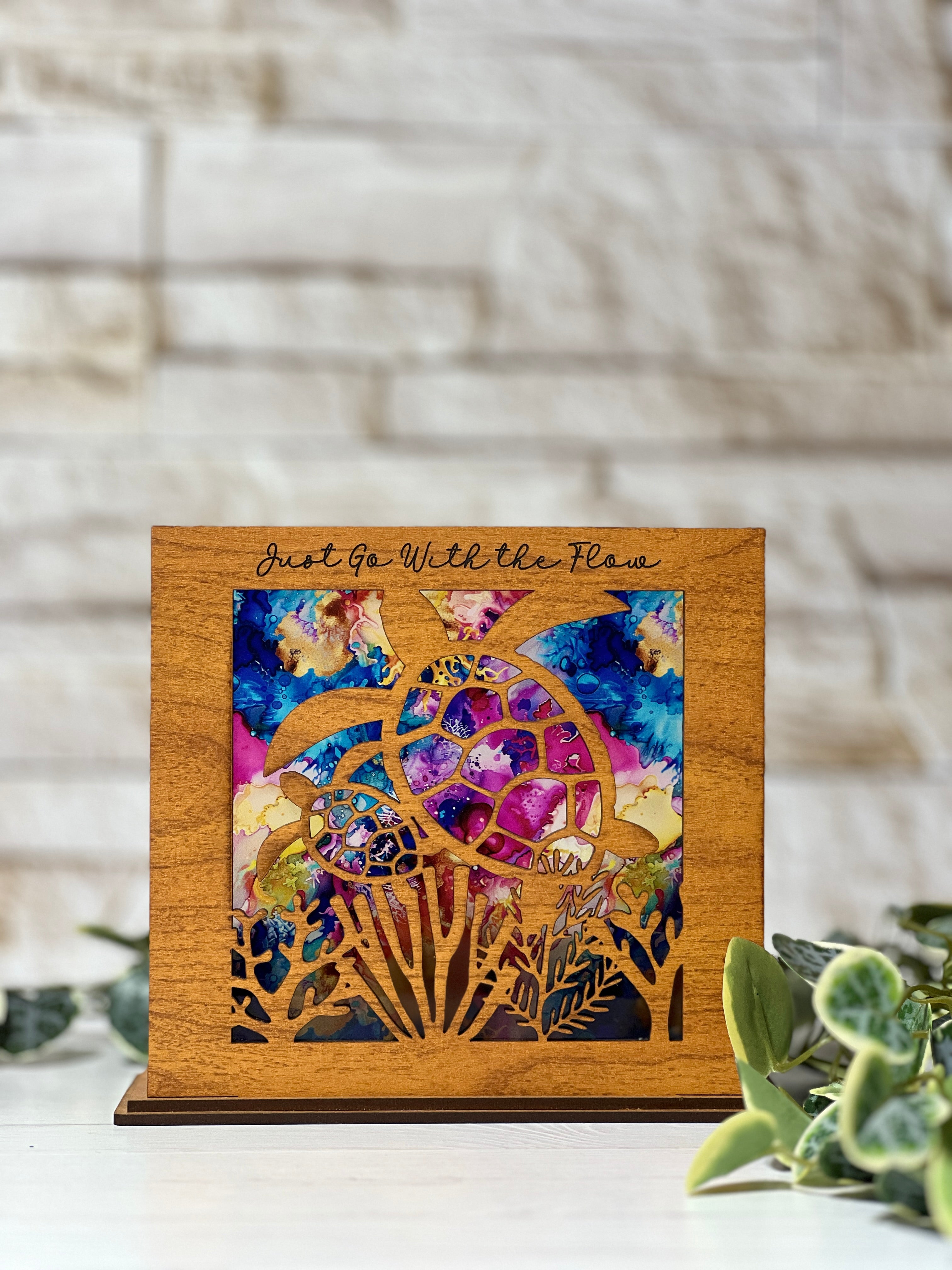 Turtle swimming shelf sitter SS006